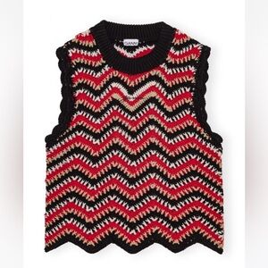 NWT Ganni Crochet Vest Crop Top